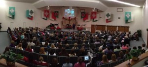 Over 250 women filling the sanctuary!